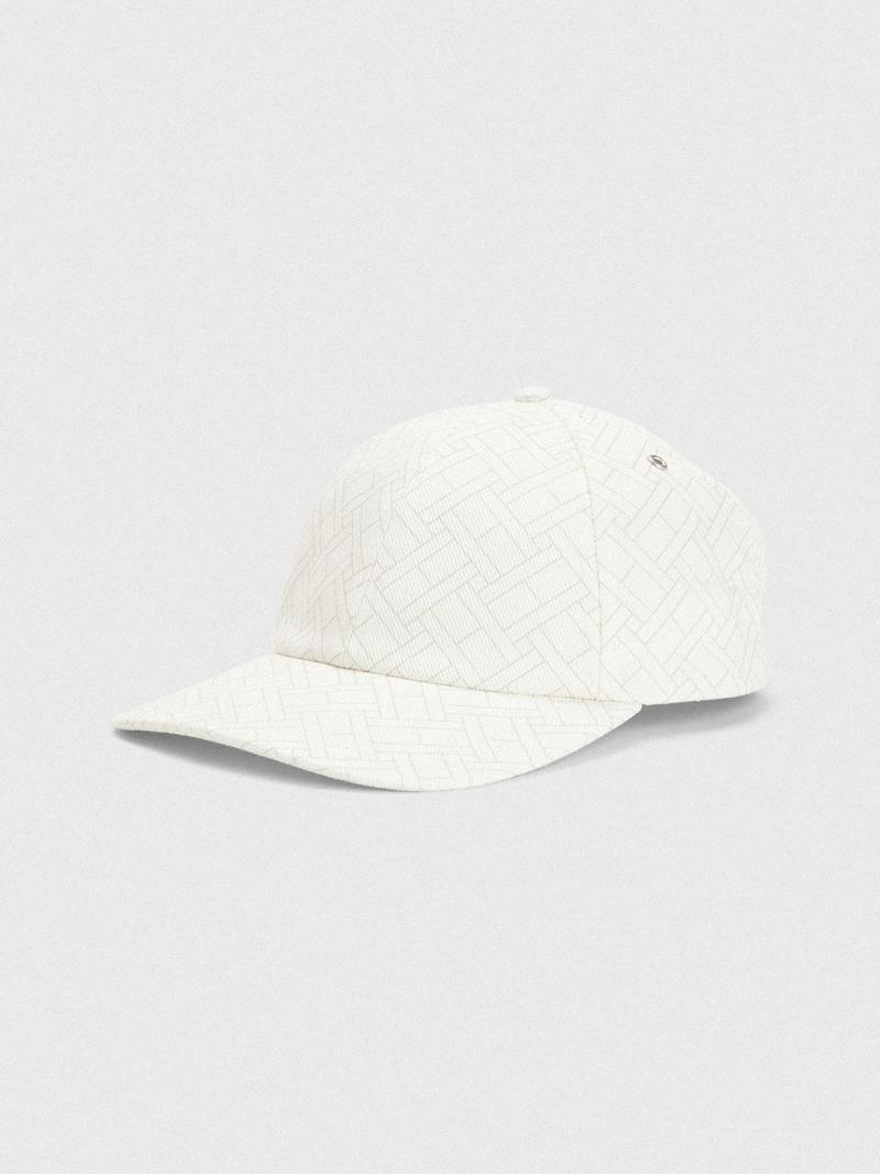 Férfi Tommy Hilfiger Hilfiger Flag Soft HATS Fehér | HU 1515UZG